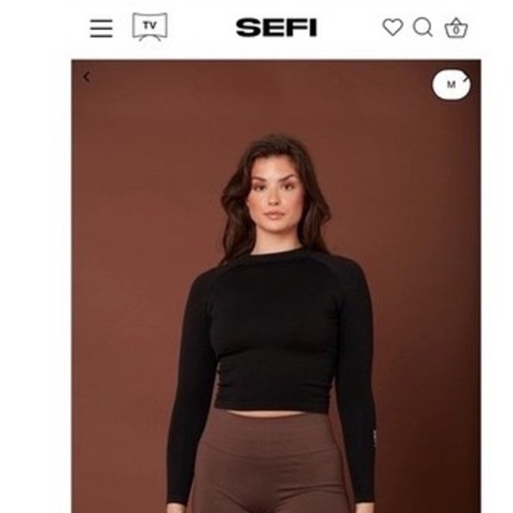 SEFI Timeless Ribbed Long Sleeve Top - Jet Black‎